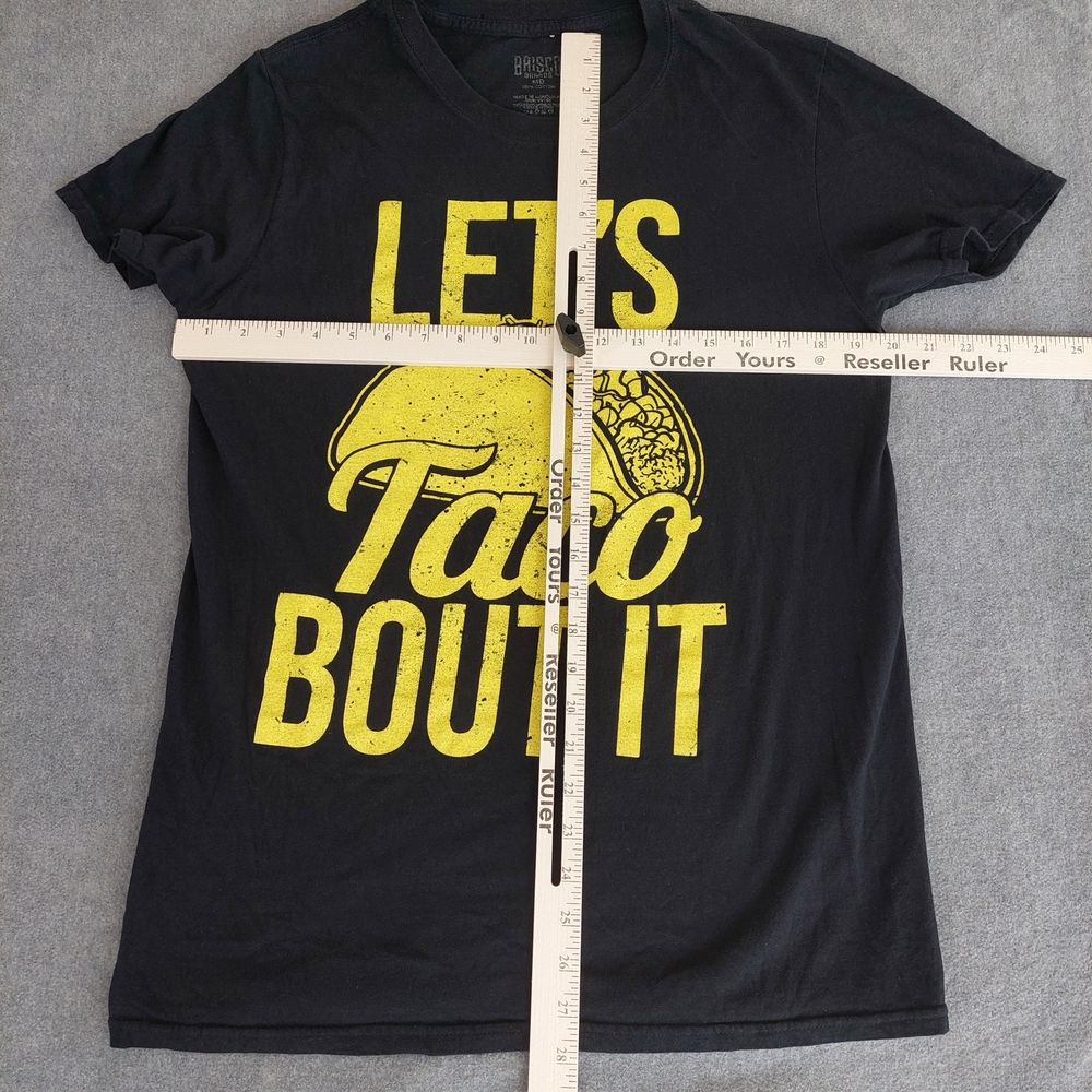 Brisco Brands "Let's Taco Bout It" Graphic Tee Black Medium - Picture 3 of 4